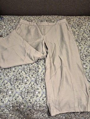 Simply Vera Wang Pull-On gray/green Mid-Rise Wide-Leg Pants  XL